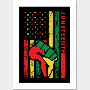 Juneteenth Flag Proud African American Posters and Art